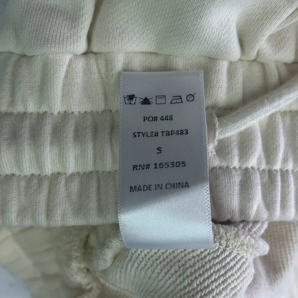 Things Between Cream Smiley Face Cotton Sweat Shorts TBP483 Womens‎ Small